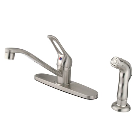 Kingston Brass Wyndham Centerset Kitchen Faucet, Brushed Nickel KB562SNSP